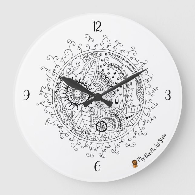 Doodle Art Uhr (Vorderseite)