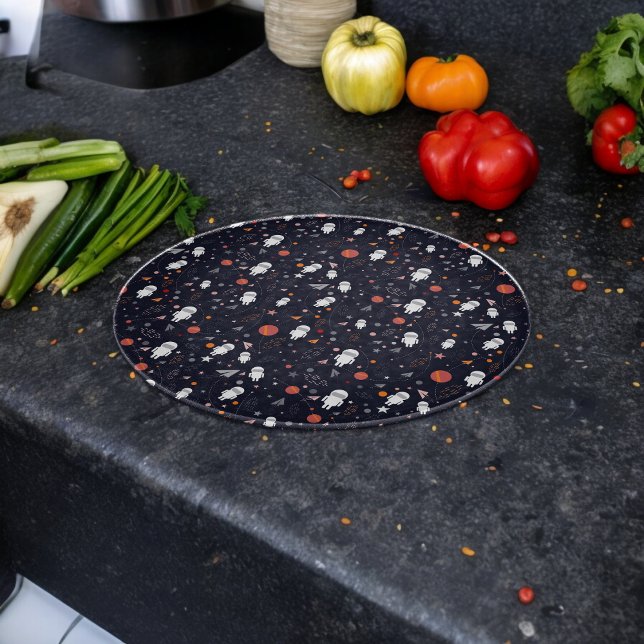 Doodle Astronaut Muster Schneidebrett (Chopping Board)