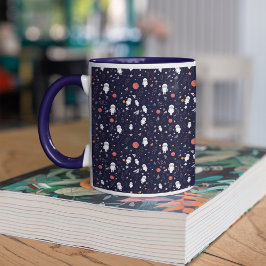 Doodle Astronaut Muster Tasse