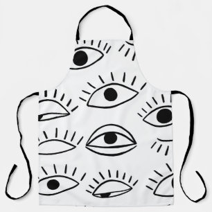 Doodle-Auge, kreatives, nahtloses Muster. Schürze