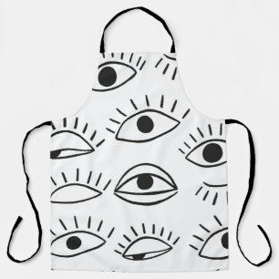 Doodle-Auge, nahtloses Muster. Schürze