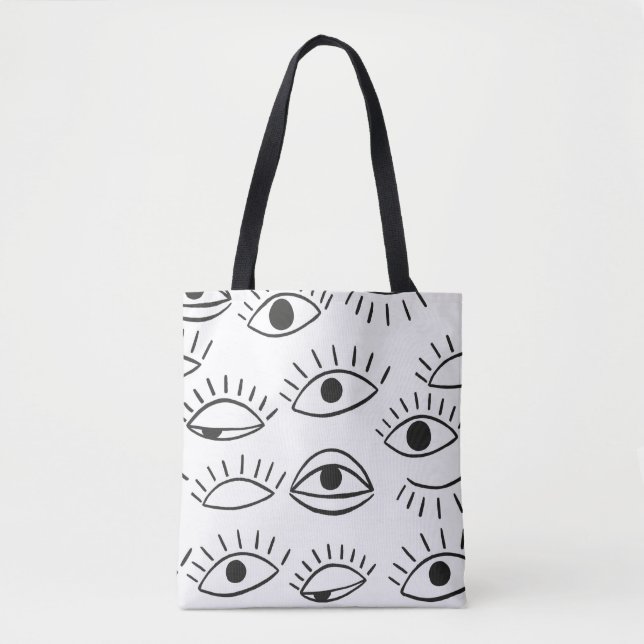 Doodle-Auge, nahtloses Muster.  Tasche (Vorderseite)
