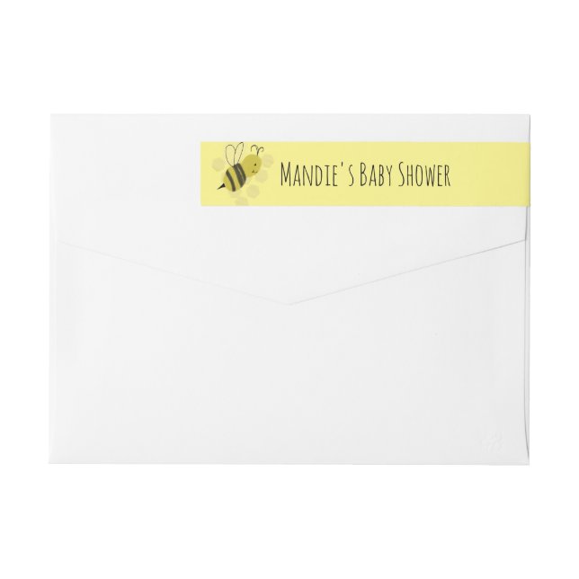 Doodle Bee Baby Dusche gelb (Rückseite)