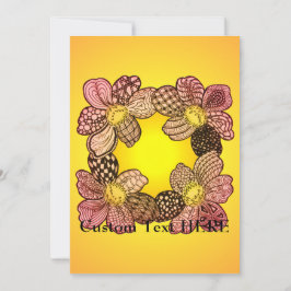 Doodle-Blume in Peach, Orange und Gold