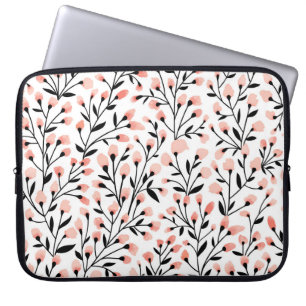 Doodle-Blume: Korallenblume Nahtlos. Laptopschutzhülle