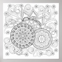 Doodle-Blume und Mandalas 2