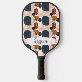 Doodle Boho Muster Custom Inital Pickleball Schläger
