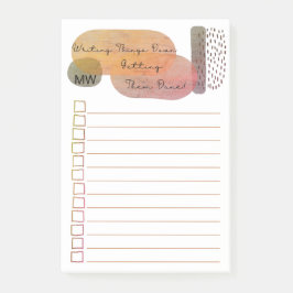 Doodle Boxen Abstrakte Formen Monogramm zur Liste Post-it Klebezettel