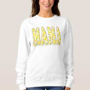Doodle-Buchstaben Helles Gelb Zitrone Mama Sweatshirt
