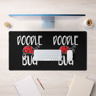 Doodle Bug Ladybug Funny Doodle Schreibtischunterlage