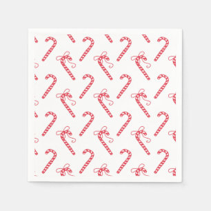 Doodle Candy Cane Pattern Tasse Serviette