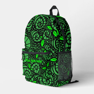 Doodle chaotische abstrakte Kunst wirbeln Bedruckter Rucksack