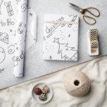 Doodle Christmas Snowman Kontur Kinder Färben Geschenkpapier<br><div class="desc">Super niedliche Weihnachtsverpackung für Ihre Kinder zu färben und dann verpacken die Geschenke für die Erholung der Familie. Stellen Sie sich vor,  wie glücklich Oma und Opa sind,  eine so niedliche Geschenkverpackung zu erhalten!. Die Bilder sind groß genug für die Kleinen. Illustriert und entworfen von Patricia Alvarez.</div>