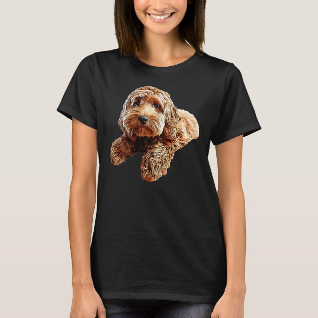 Doodle Cockerpoo Cockapoo Spoodle Niedlicher Welpe T-Shirt (Vorderseite)