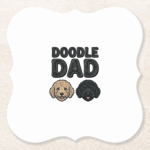 Doodle Dad Vintage Dog Dad T-Shirt Design_1 Untersetzer
