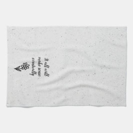 Doodle Daisy und Zitat zu Terrazzo Geschirrtuch