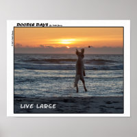 Doodle Days Comic "Live Large" Poster (14 x 11)