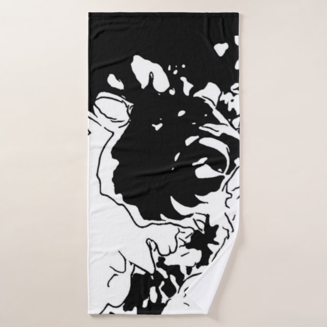 Doodle de fleurs (Serviette de bain)