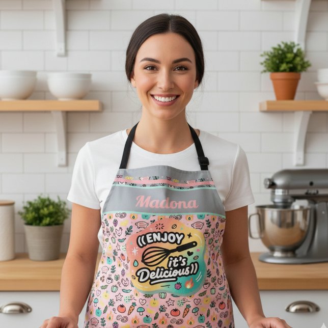 Doodle Delicious Whisk Pastel Art Schürze (Von Creator hochgeladen)