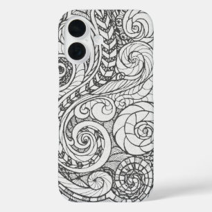 Doodle-Design iPhone 16 Hülle