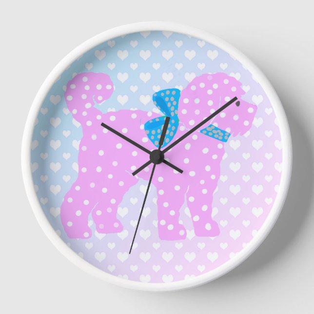 Doodle Dog Baby Young Girl Uhr (Vorderseite)