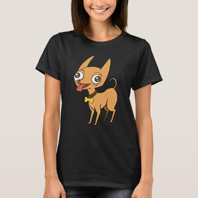Doodle Dog Brown Chihuahua T-Shirt (Vorderseite)