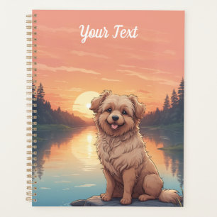 Doodle Dog by Lake