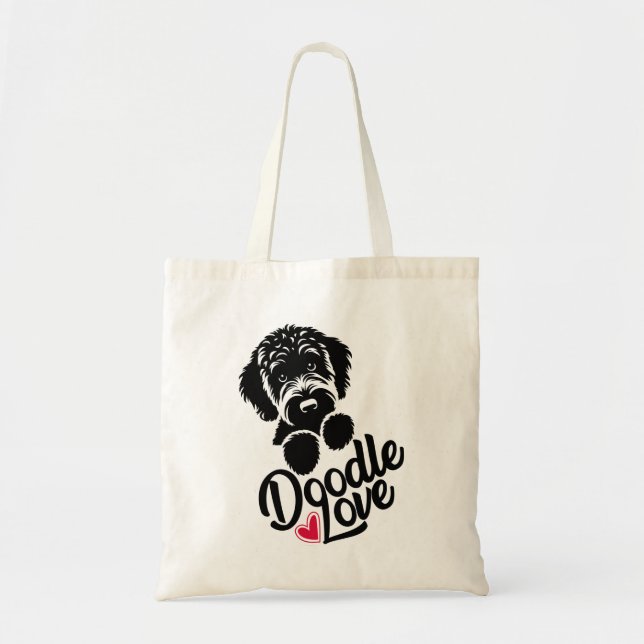 Doodle Dog Liebe Tragetasche (Vorne)