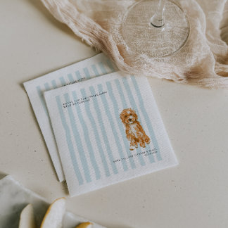 Doodle Dog | Personalized Pet Illustration Wedding Serviette