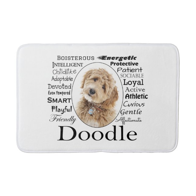 Doodle Dog Tracks Badematte (Vorderseite)