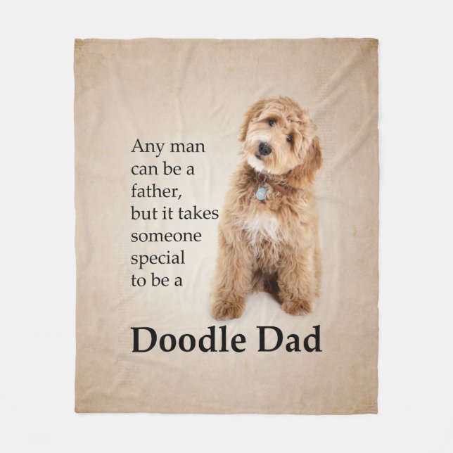 Doodle Dog Vater Fleecedecke (Vorderseite)