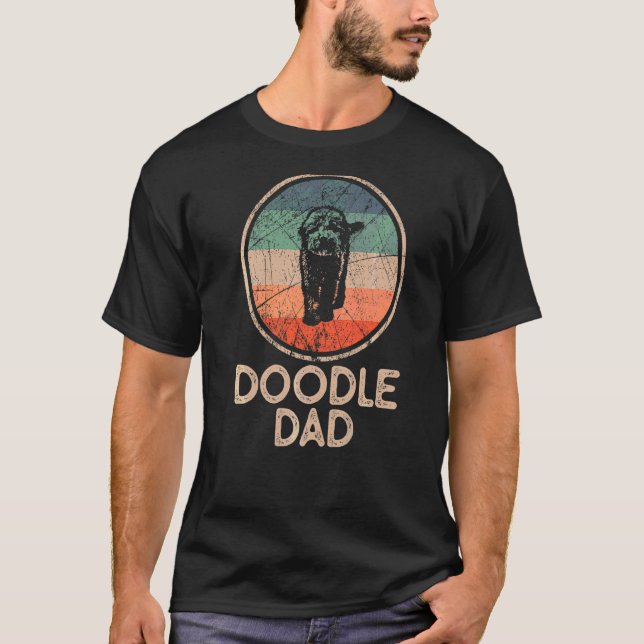 Doodle Dog Vintag Doodle Vater T-Shirt (Vorderseite)