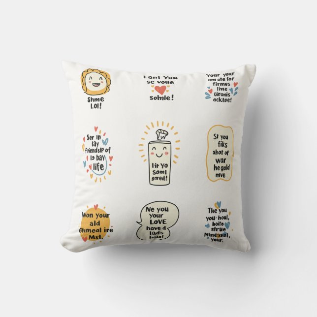 Doodle Dreams: Tragen Sie Ihren inneren Sonnensche Kissen (Vorderseite)