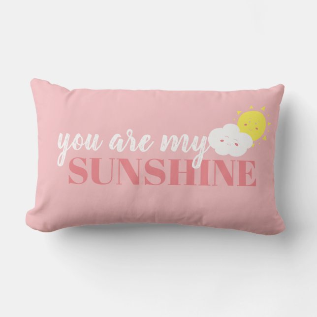 Doodle, du bist mein Sonnenschein Kissen rosa (Vorderseite)