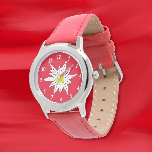 Doodle Edelweiss enfant fleur rouge montre débutan (Créateur téléchargé)