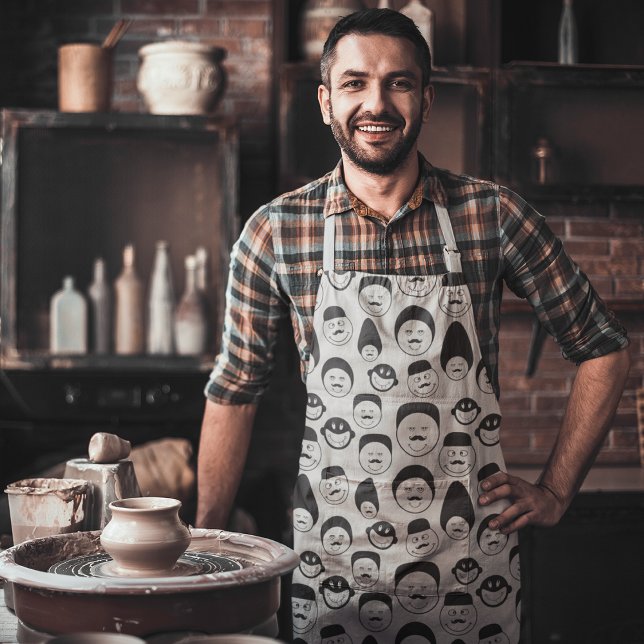 Doodle Faces Schürze (Von Creator hochgeladen)