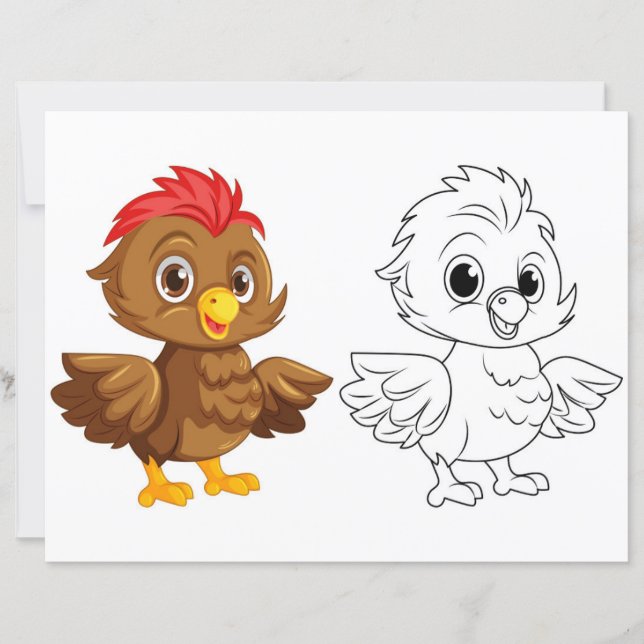 Doodle-Färbungsseite des Cartoon auswählen (Vorderseite)