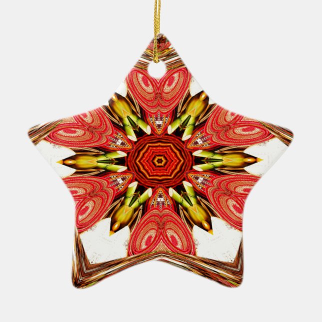 Doodle floral Art Print Keramikornament (Vorne)