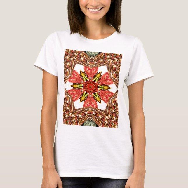 Doodle floral Art Print T-Shirt (Vorderseite)