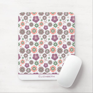Doodle floral nahtlose Muster personalisierter Nam Mousepad