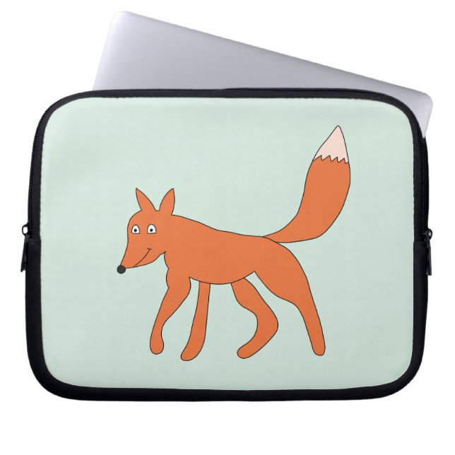 Doodle Fuchs Laptopschutzhülle (Vorderseite)