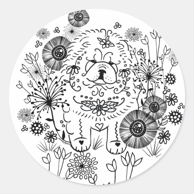 DOODLE GARDEN Chow stickers (Devant)