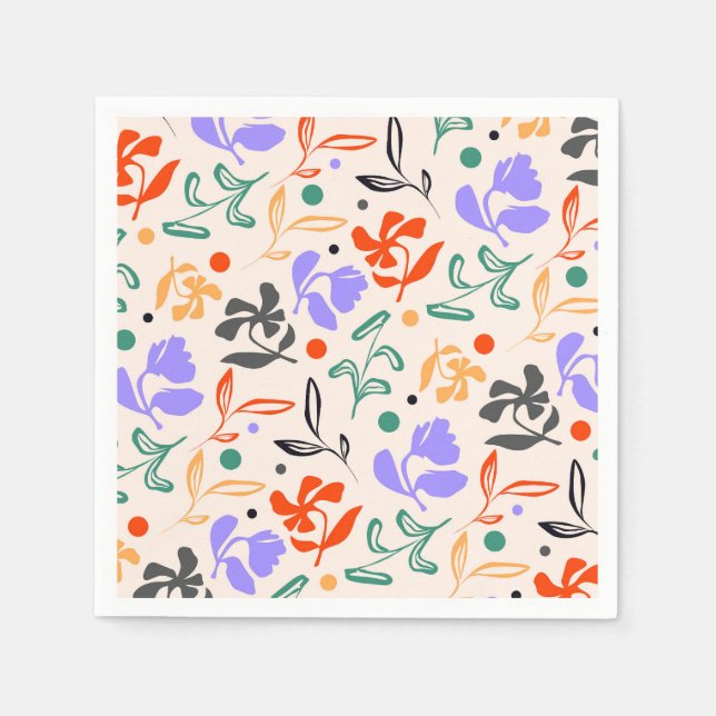 Doodle Garden Serviette (Vorderseite)