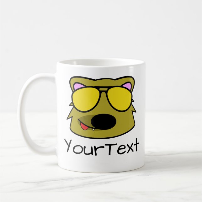 Doodle Gesicht Personalisiert Kaffee Tasse (Links)