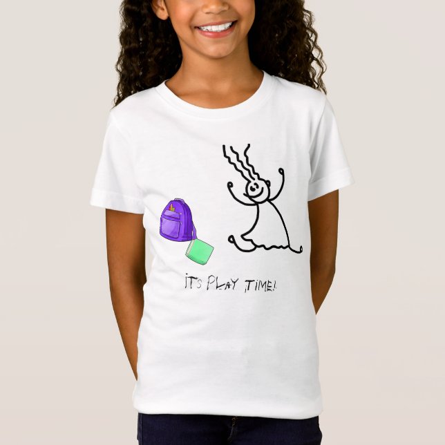 * Doodle Hausaufgaben Kinderspielschule AR28 T-Shirt (Vorderseite)