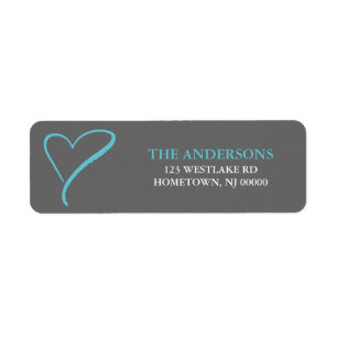 Doodle Heart Address Labels