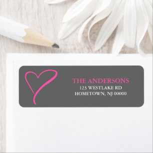 Doodle Heart Address Labels