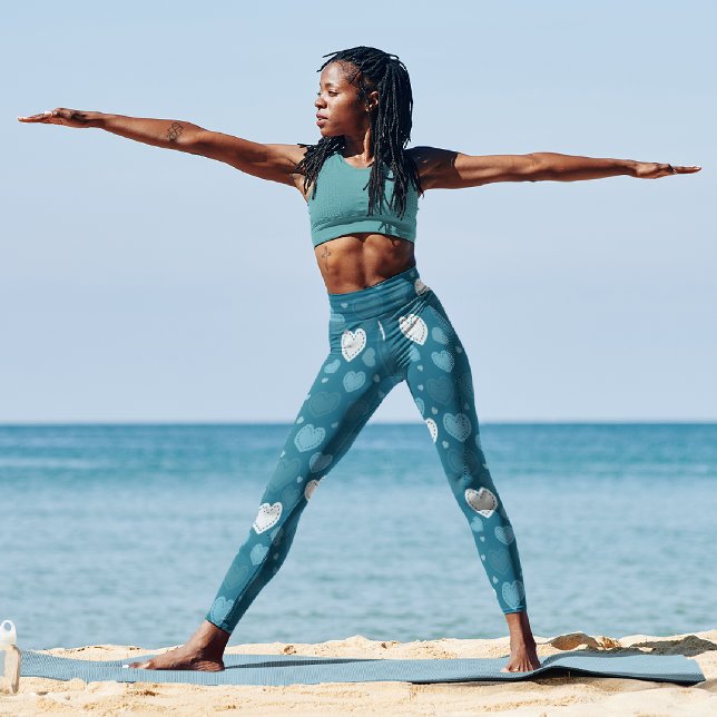 Doodle Hearts Capri Leggings (Von Creator hochgeladen)