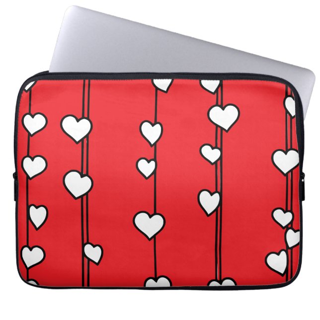 Doodle Herz Laptopschutzhülle (Vorderseite)