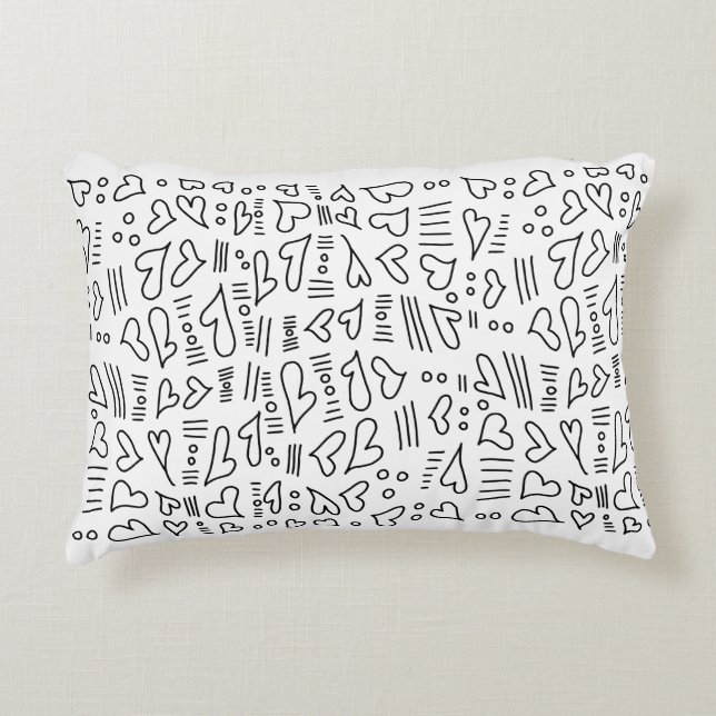 Doodle herzen 35 dekokissen (Vorderseite)
